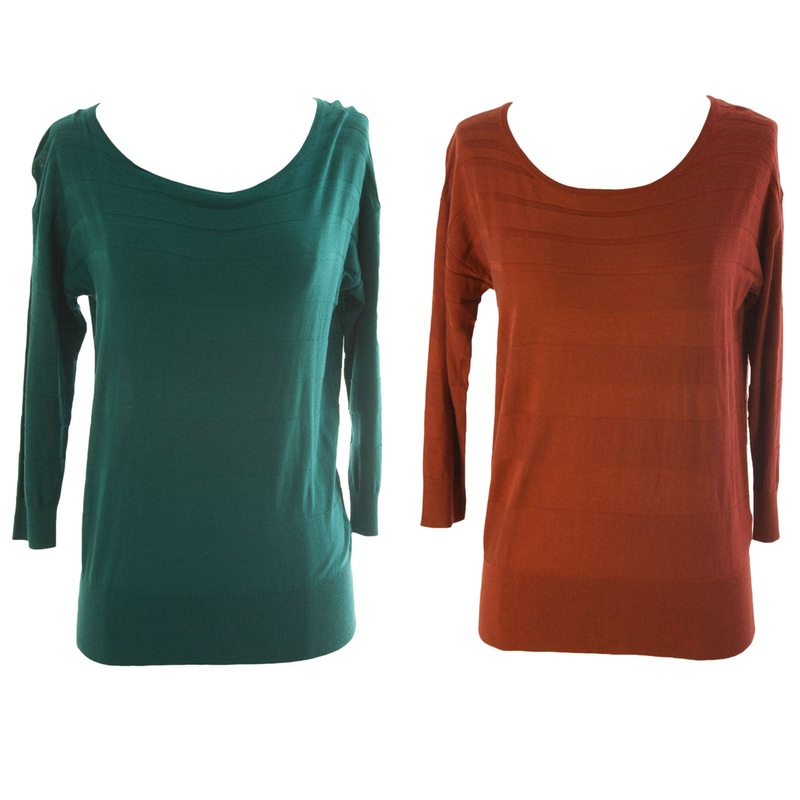 August Silk Women’s Petite Knit 3/4 Sleeve Sweater NWT $58 Petite Medium Evergreen Turquoise