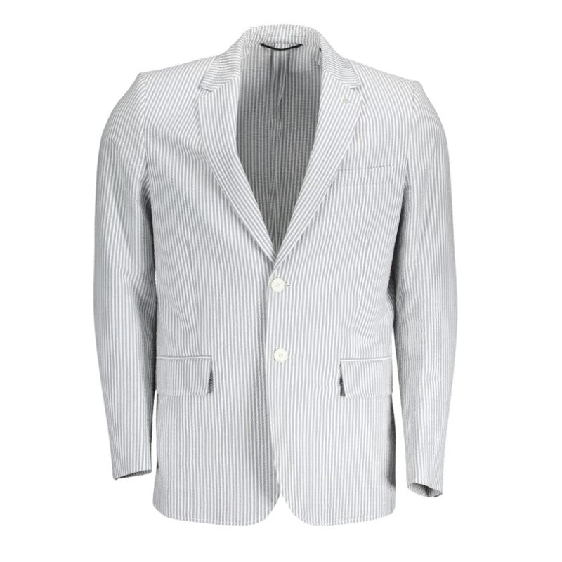 GANT Men’s Sea Blue Dobby Stripe Blazer 76414 Size EU 54/ US 44 EU 54/ EU 44 Sea Blue