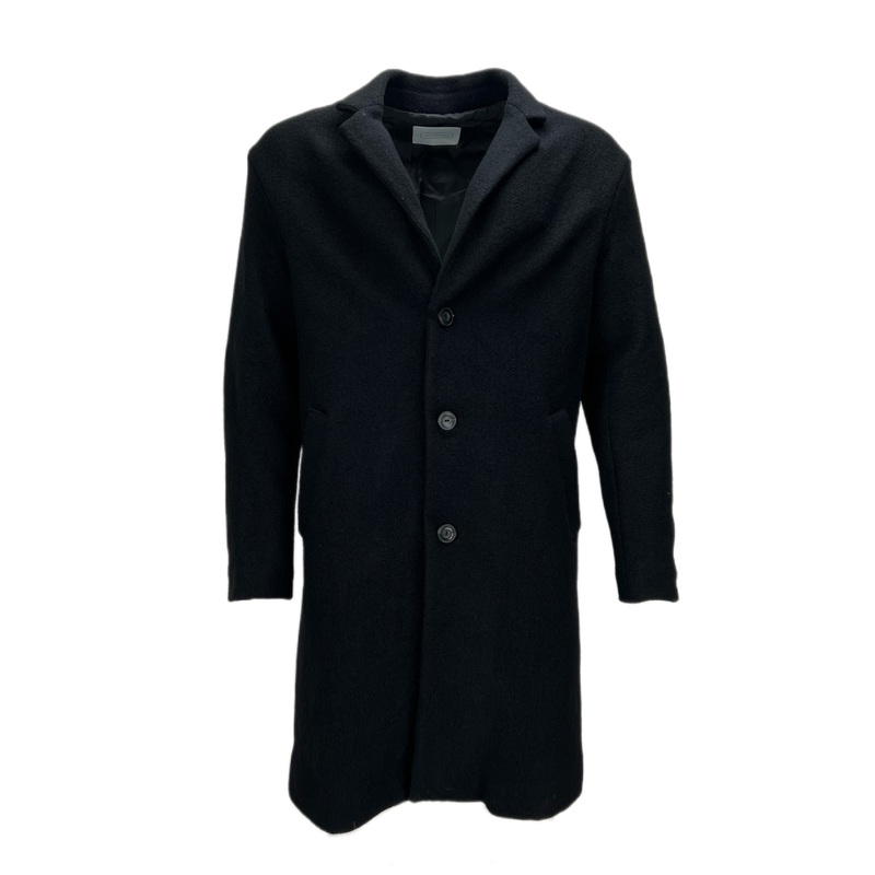 ROUTE DES GARDEN Men’s Black Button Closure Collared Neck Dress Coat Sz L NWT L black