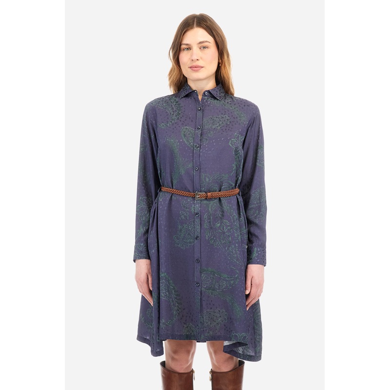 Kleid aus Viskose, Regular Fit  Zoee Navy/Pine Grove 1