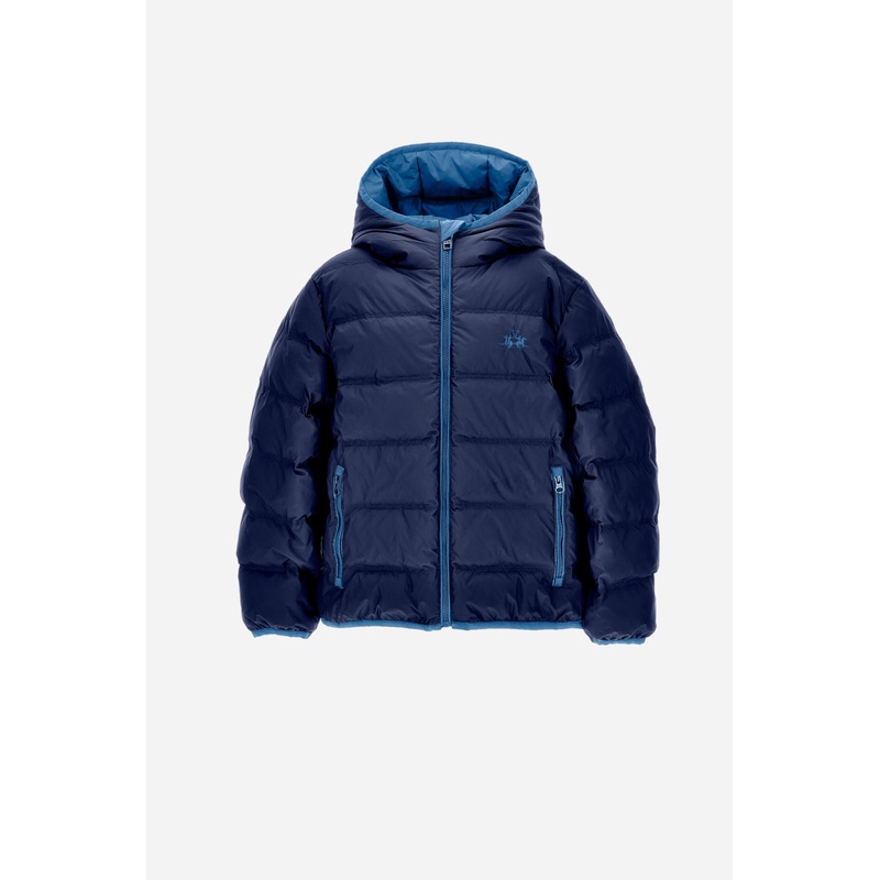 Gesteppte Mdchen-Bomberjacke mit Kapuze Navy 4