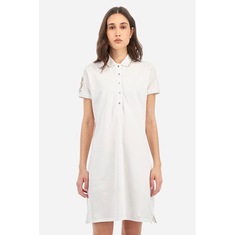 Kleid aus Baumwoll-Piqu in normaler Passform  Addie Optic White 1