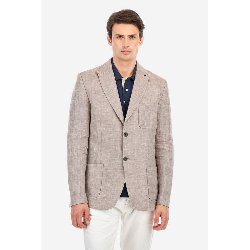 Blazer aus Leinen, Regular Fit  Antoine Caribou/Off White 46