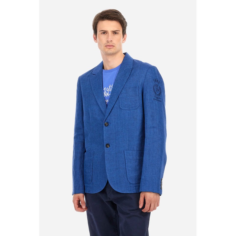 Blazer aus Leinen, Regular Fit  Antoine Limoges/Navy 46