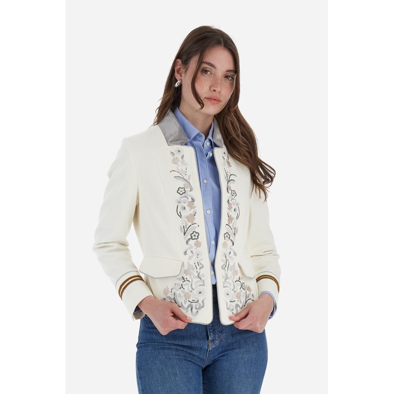 Damenjacke aus schwerem Baumwolltwill – Blanca Off White 40
