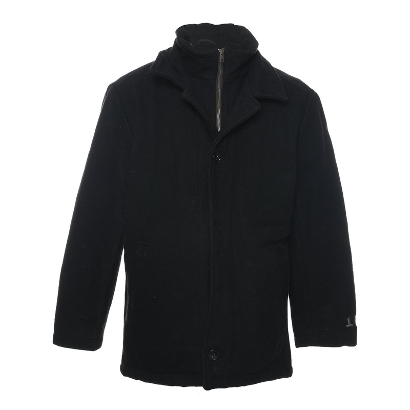 Black Wool Coat – M
