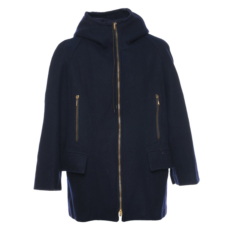 Navy Wool Coat – M