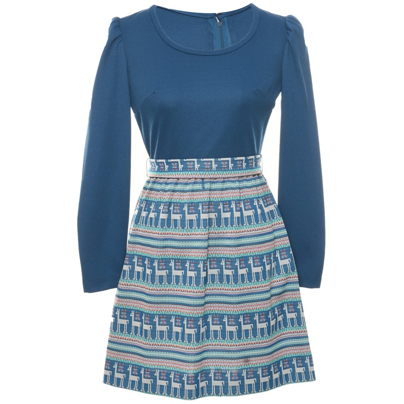 1970s teal Mini Dress – XS