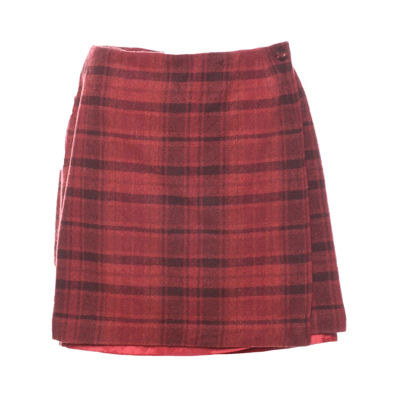 Checked Pencil Skirt – L