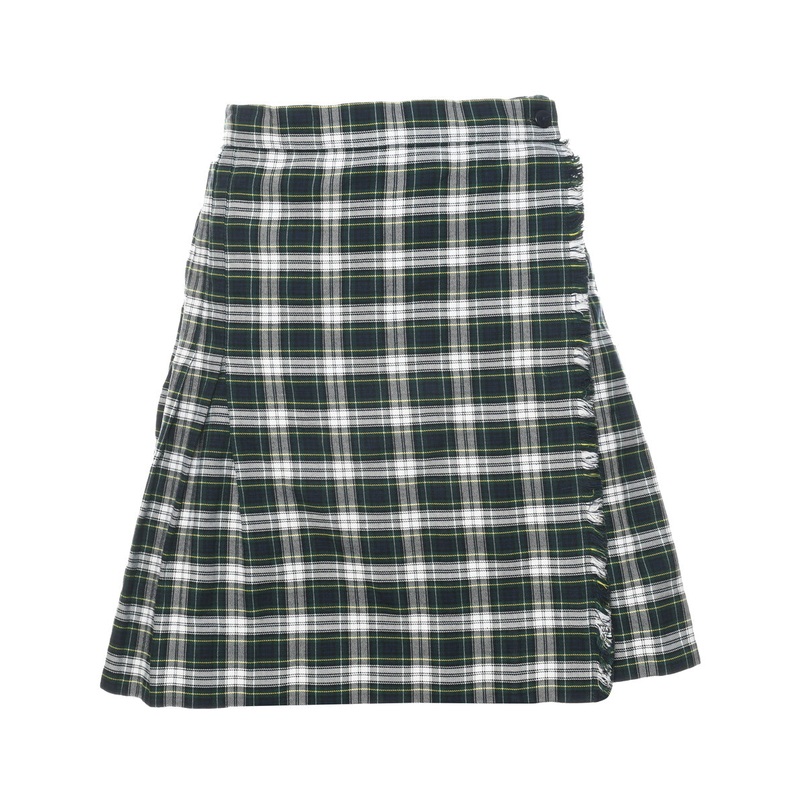 Plaid Pleated Skirt – M
