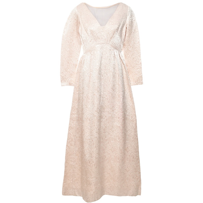 1970s Brocade Maxi Dress – S