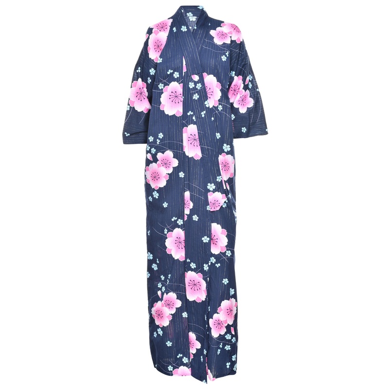Floral Print Full Length Kimono – L