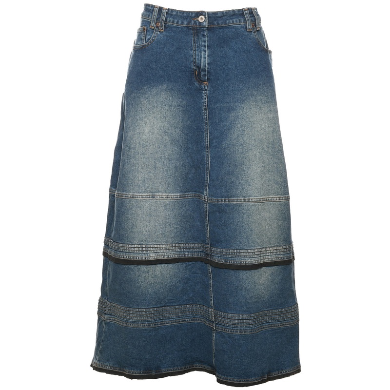 A-Line Y2K Denim Skirt – L