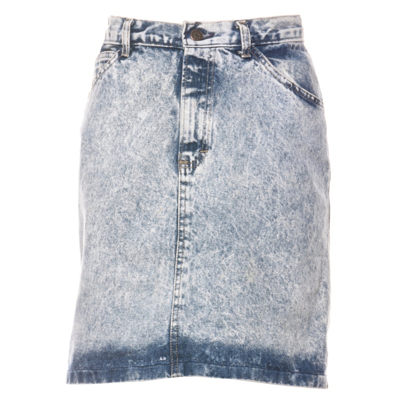 Acid Wash Denim Skirt – S