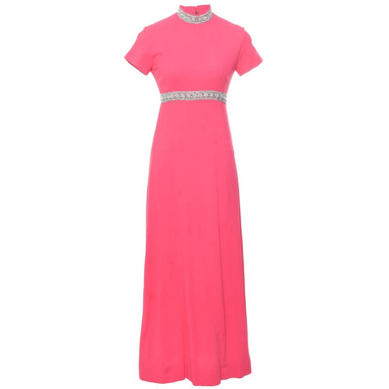 1970s Pink Maxi Dress – XS