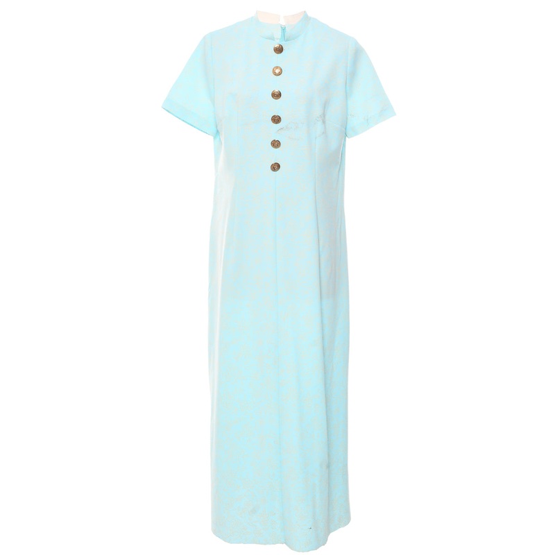 1970s Floral Print Maxi Dress – XL