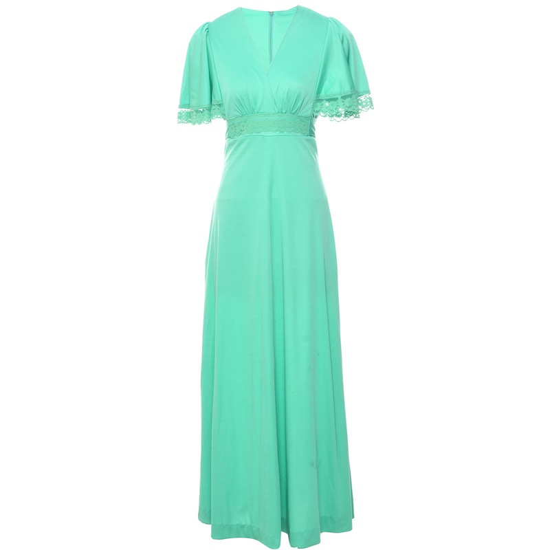 1970s Green Maxi Dress – S
