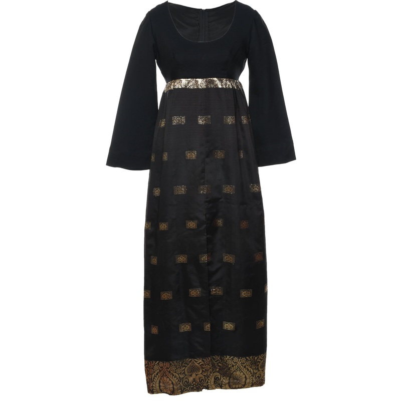 1970s Jacquard  Maxi Dress – S