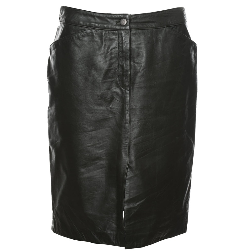 Black Leather Skirt – M
