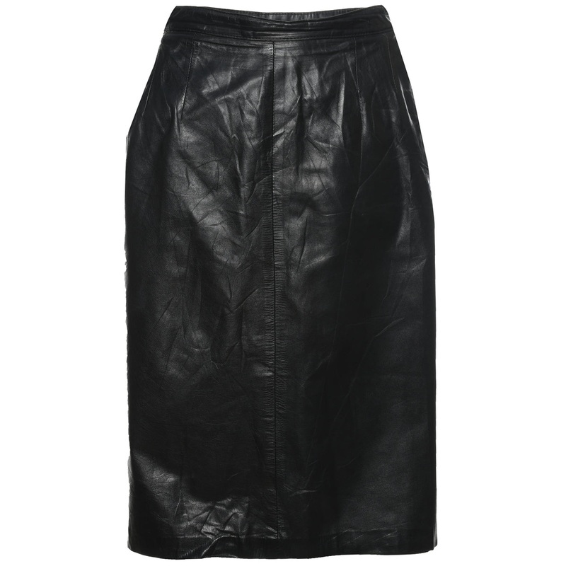 Black Leather Skirt – S