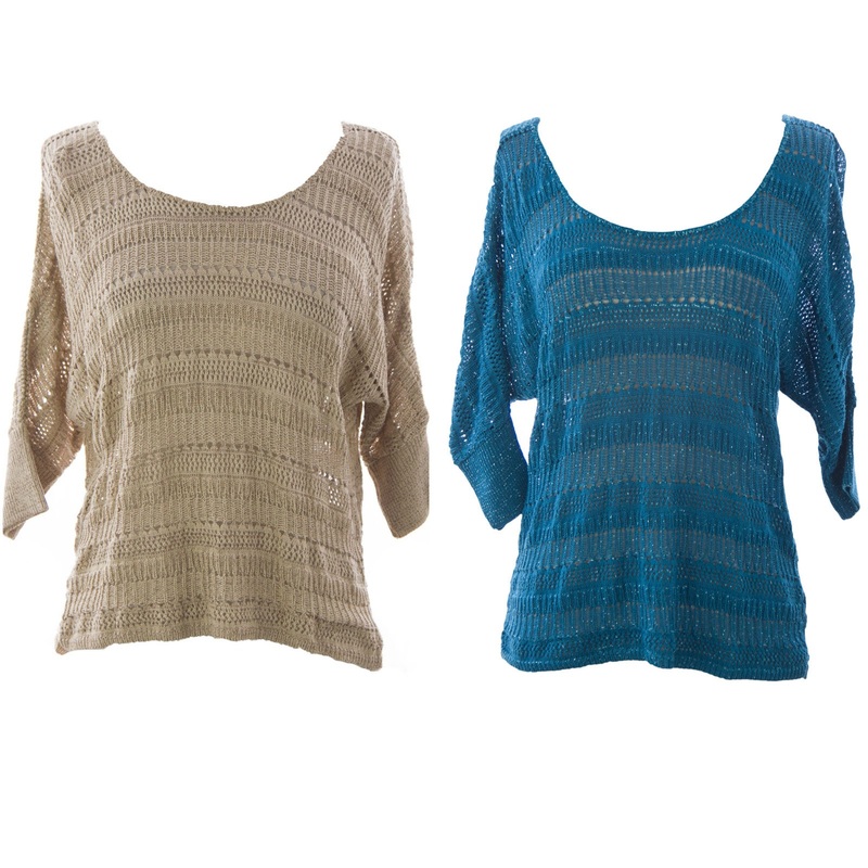 August Silk Women’s Metallic 3/4 Sleeve Knit Crotchet Sweater NWT $68 Small Tile