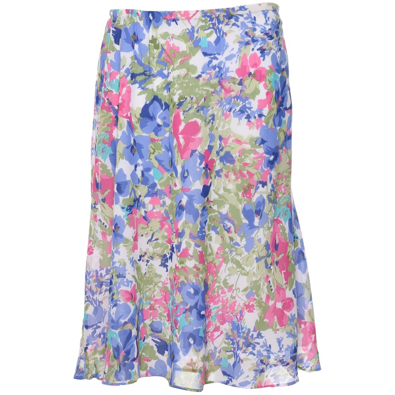 Abstract Print Midi Skirt – M